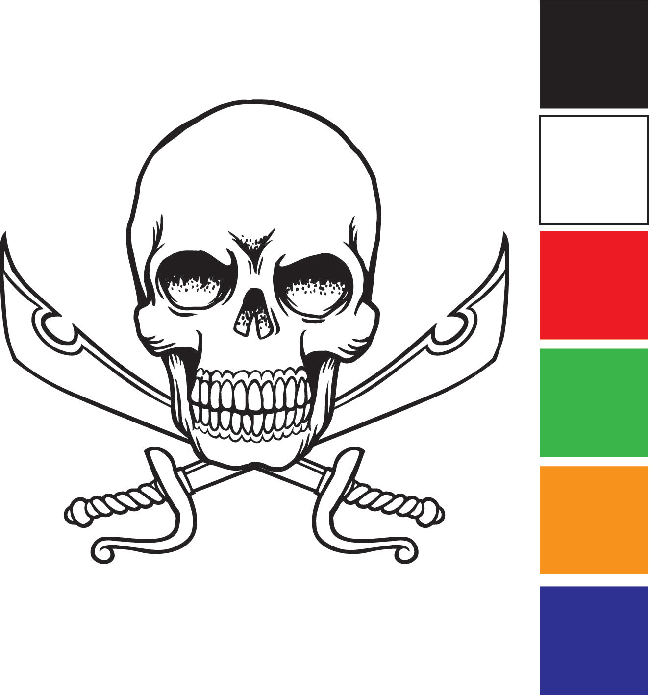 Skull 55 Decal