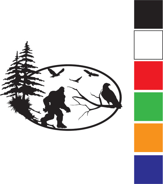 Bigfoot Oval Decal