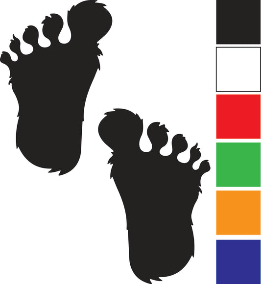 Bigfoot Prints  Decal