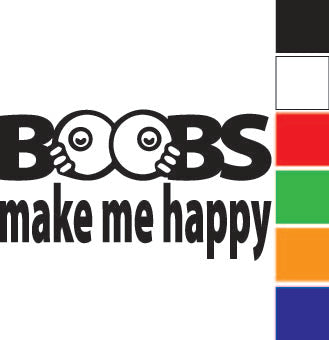 Boobs Happy Decal