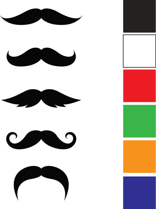 Mustache Decal