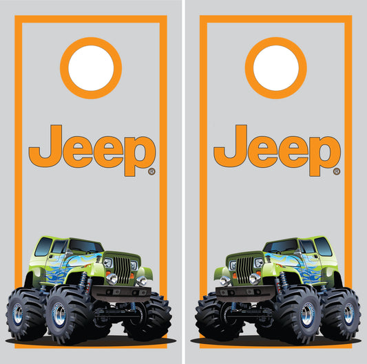 Jeep YJ Cornhole Board Wrap